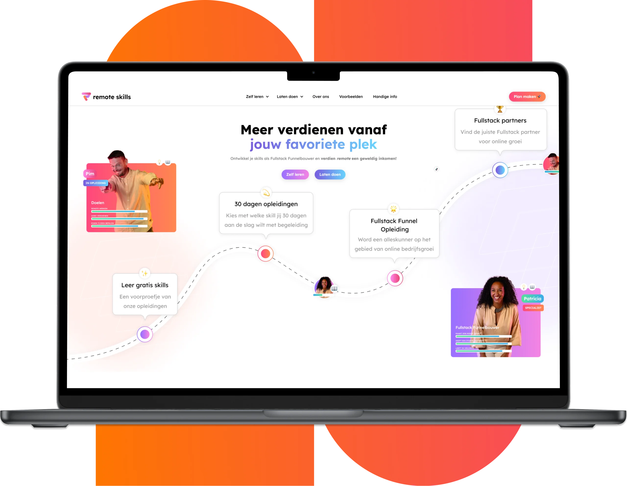 Voor Remote Skills boden we uitgebreide ondersteuning op het gebied van design en techniek. We ontwikkelden social media templates, funnels en boden volledige hulp bij hun Skool-omgeving. Met respect voor de huisstijl zorgden we voor een professionele uitstraling die de conversie verhoogt en hun online community direct visueel versterkt.
